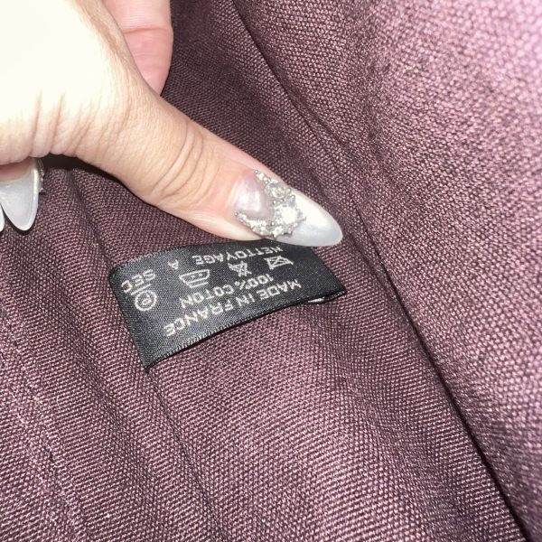 Hermès 酒紅中號帆布手袋-15