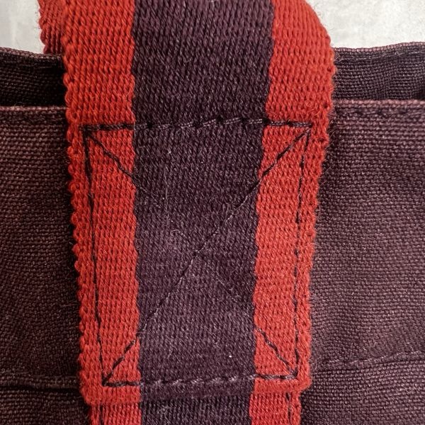Hermès 酒紅中號帆布手袋-16