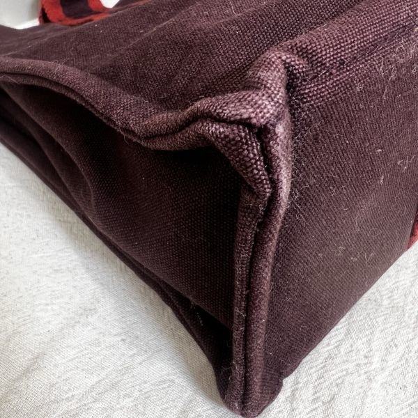 Hermès 酒紅中號帆布手袋-18