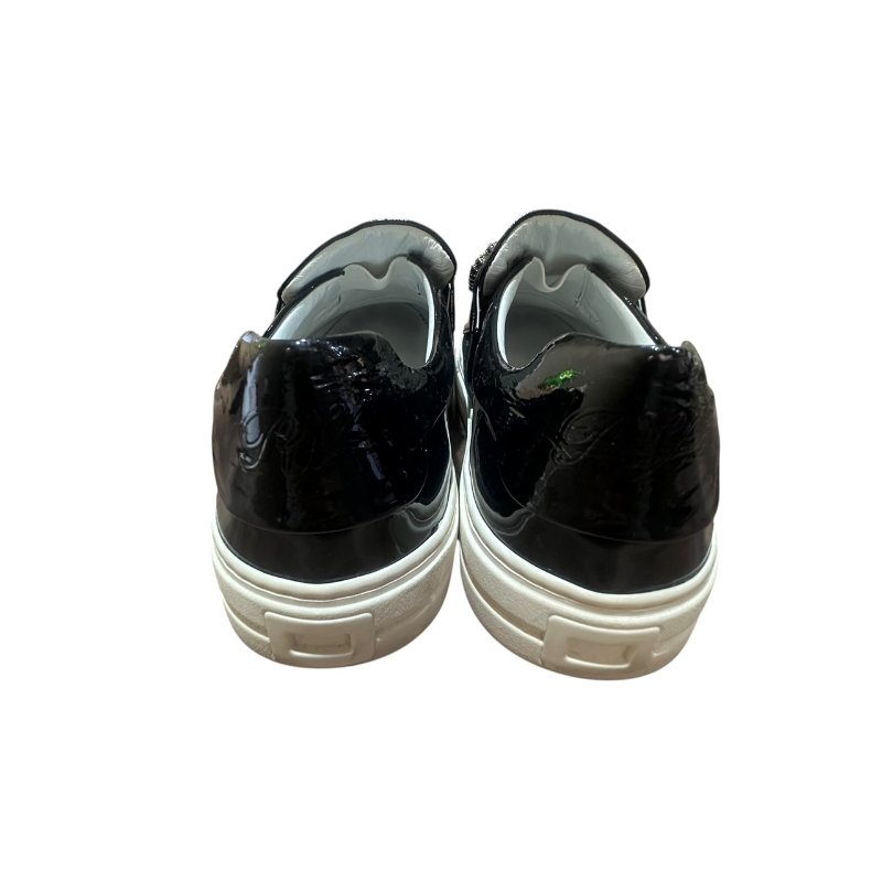 【美收精品】ROGER VIVIER黑色矽膠皮鑲鑽平底鞋 4-710-3