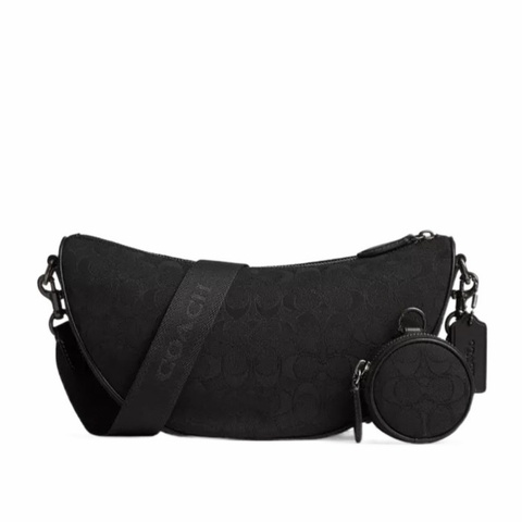 Coach 男士 HALL 標誌性提花軟質斜挎包均碼碼29.5cm*9.5cm*15.5cm