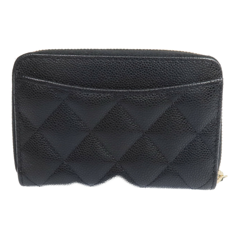 CHANEL 牛皮皮革Wallet金扣錢包-1