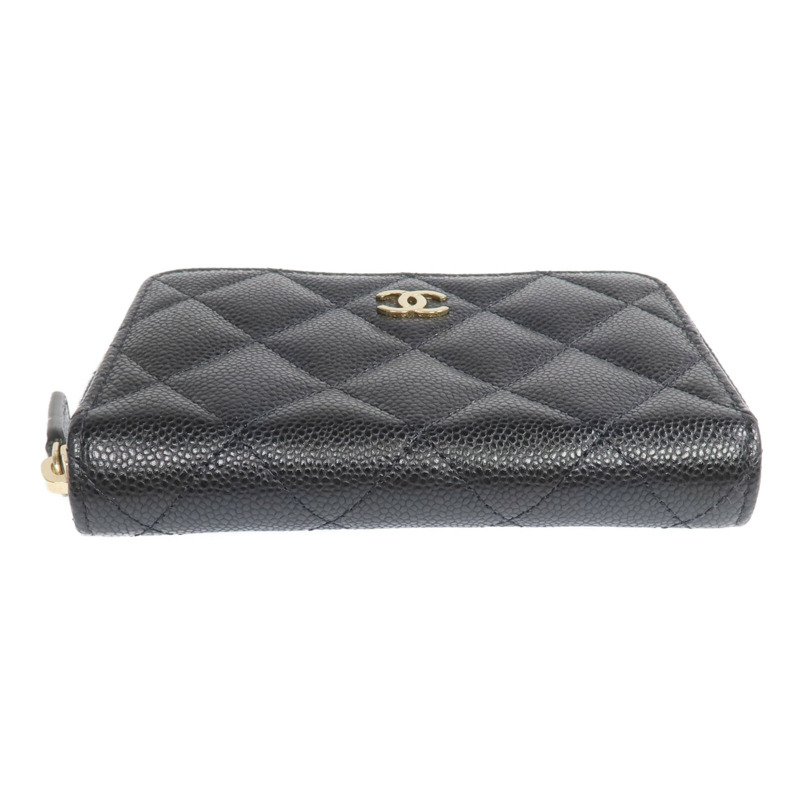 CHANEL 牛皮皮革Wallet金扣錢包-6