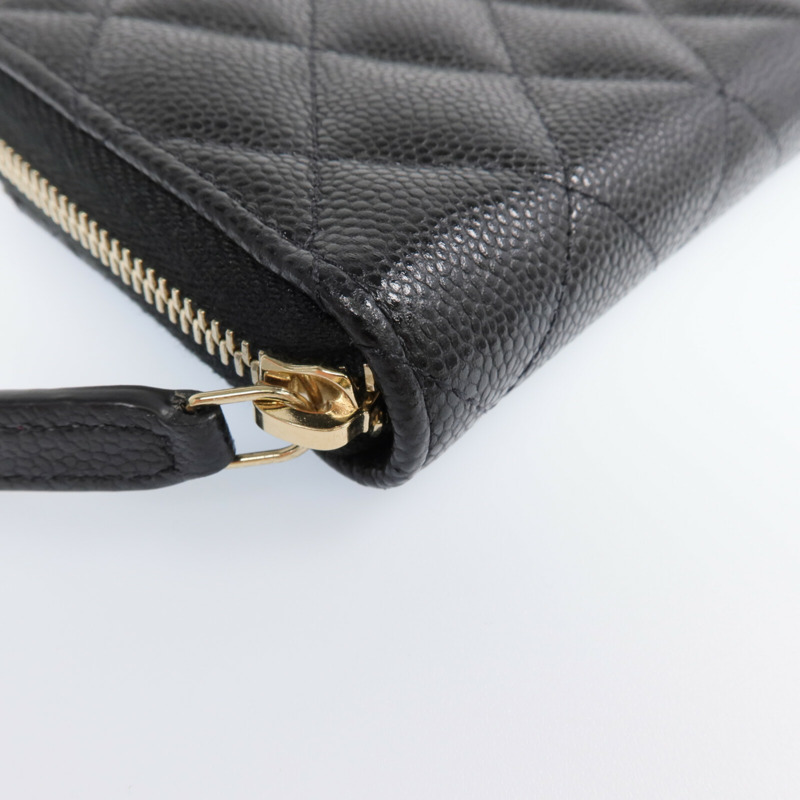 CHANEL 牛皮皮革Wallet金扣錢包-9