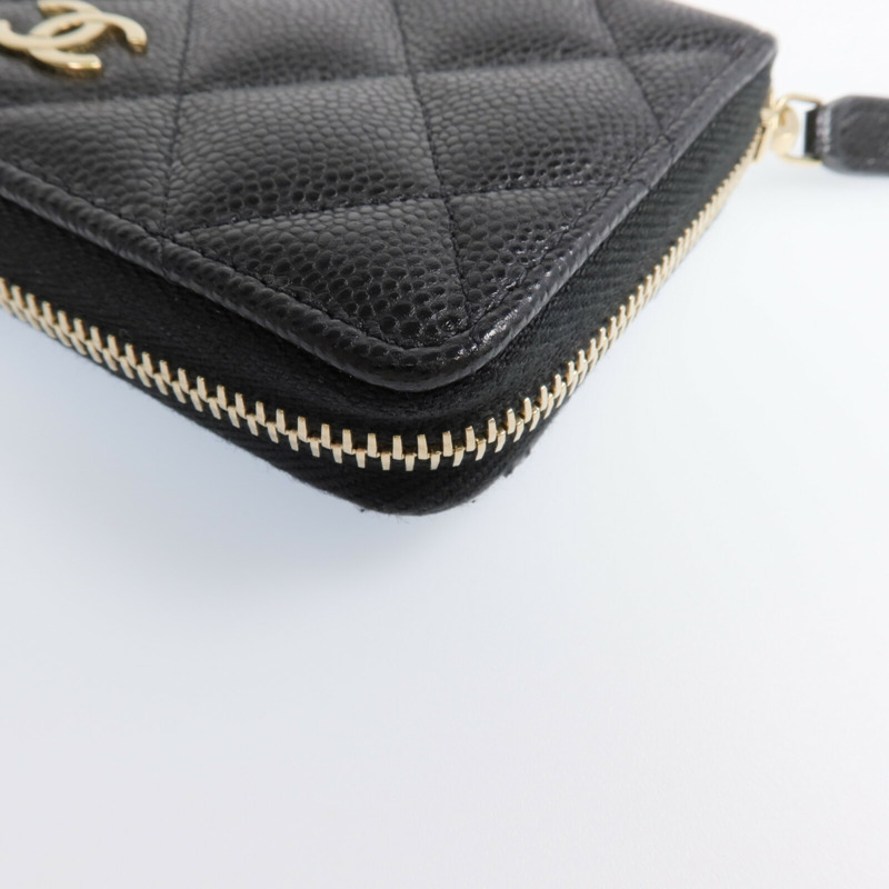 CHANEL 牛皮皮革Wallet金扣錢包-11