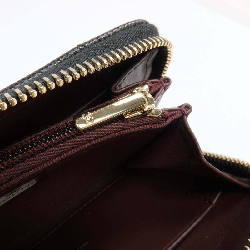 CHANEL 牛皮皮革Wallet金扣錢包-15