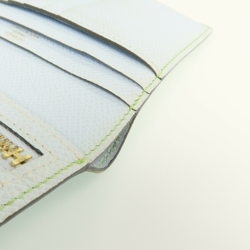 HERMES Epsom皮革Bearn Wallet金扣錢包Vert Criquet-17