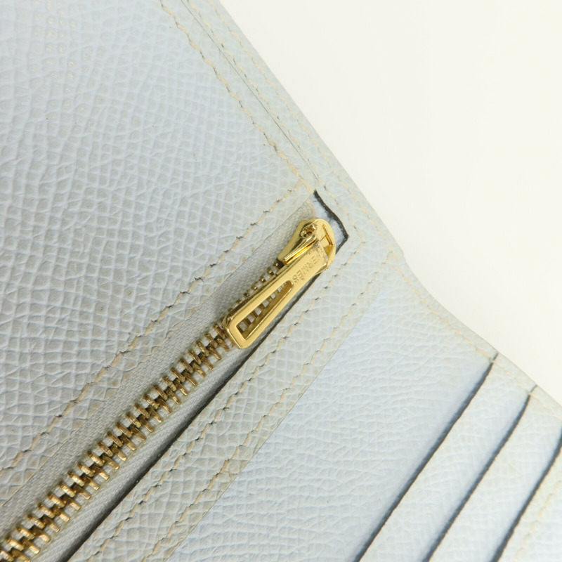 HERMES Epsom皮革Bearn Wallet金扣錢包Vert Criquet-18