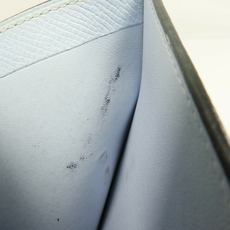 HERMES Epsom皮革Bearn Wallet金扣錢包Vert Criquet-20