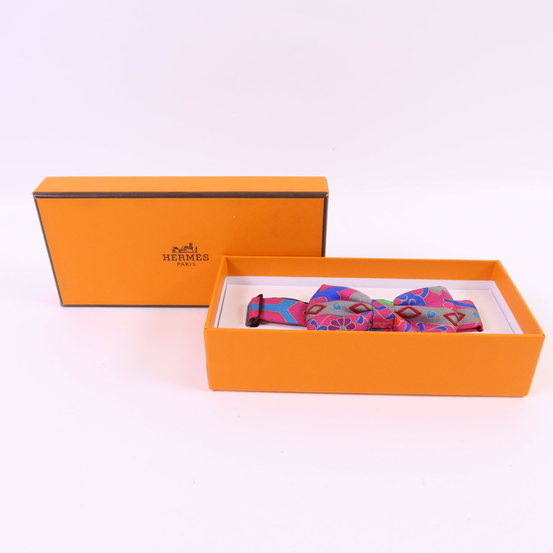 HERMES 絲質Bow Tie領結-11