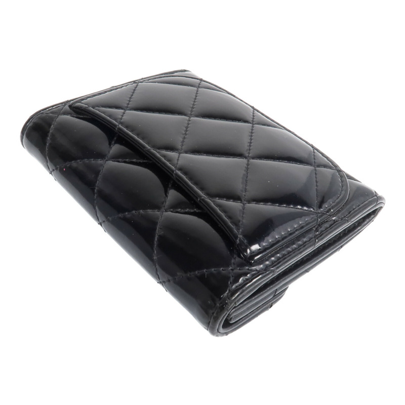 CHANEL 漆皮皮革Wallet銀扣錢包-4