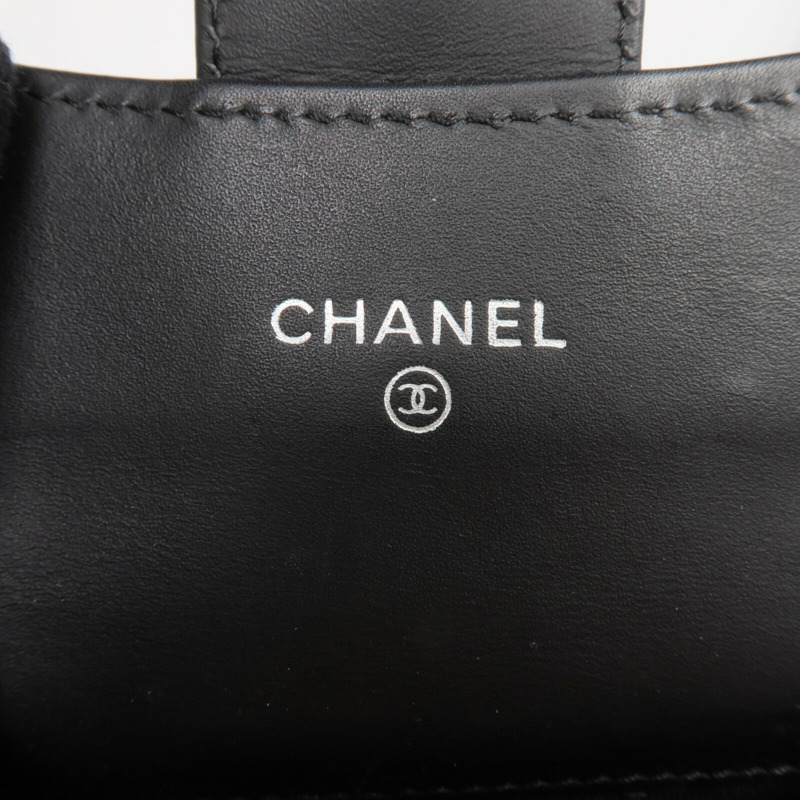 CHANEL 漆皮皮革Wallet銀扣錢包-11
