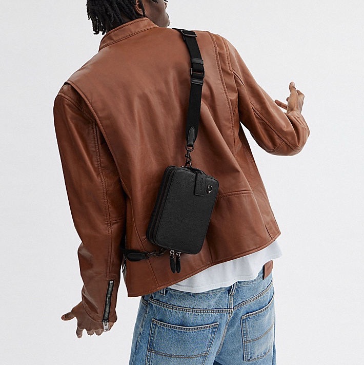 Coach 男士 拉鍊單肩包均碼碼19cm*5.5cm*13cm-2