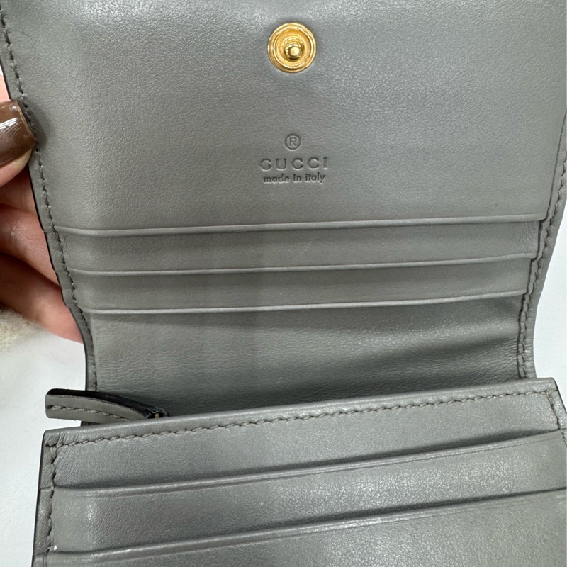 Gucci 雙G 縫線短夾-4