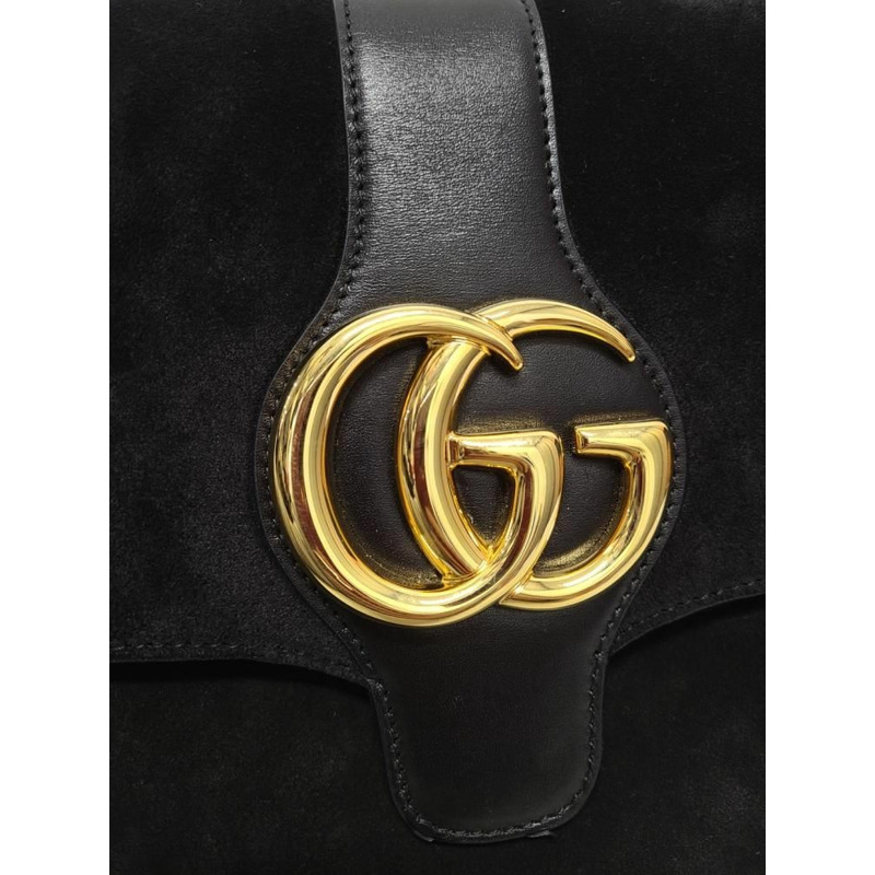 【包稅】GUCCI 黑色 GG Marmont 麂皮 Ally 單肩包-3