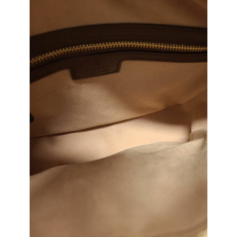 【包稅】GUCCI 棕色 GG Supreme 馬銜扣小號單肩包-4