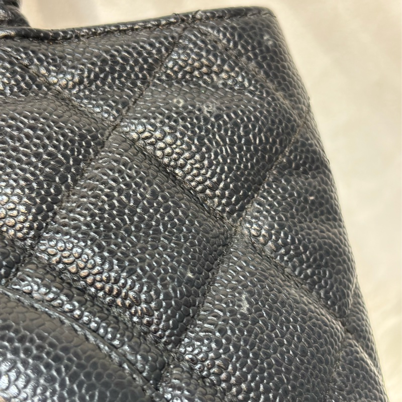 Chanel 1804 GST BOOKTOTE 黑色荔枝皮 金幣包 肩背包 手提包 托特包-6