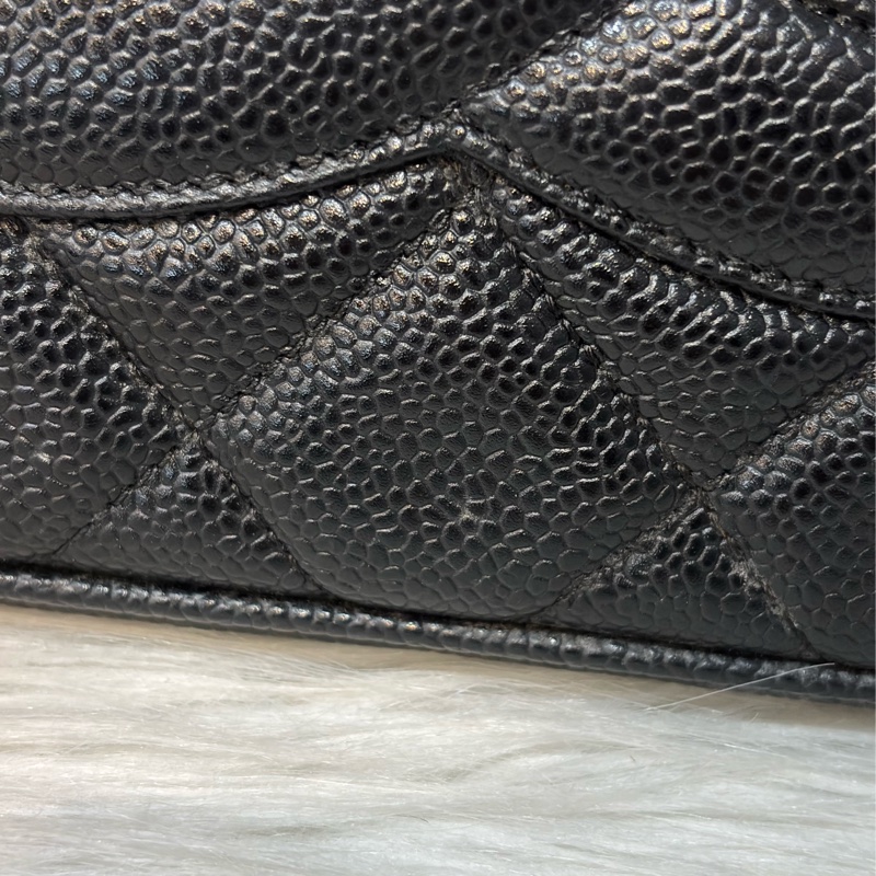 Chanel 1804 GST BOOKTOTE 黑色荔枝皮 金幣包 肩背包 手提包 托特包-9