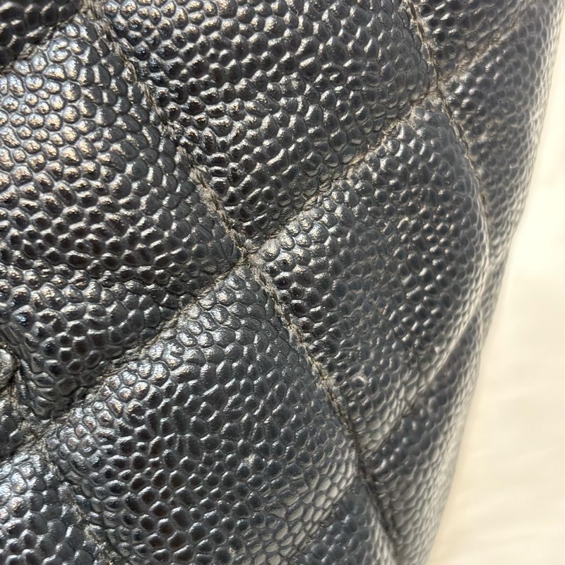 Chanel 1804 GST BOOKTOTE 黑色荔枝皮 金幣包 肩背包 手提包 托特包-11