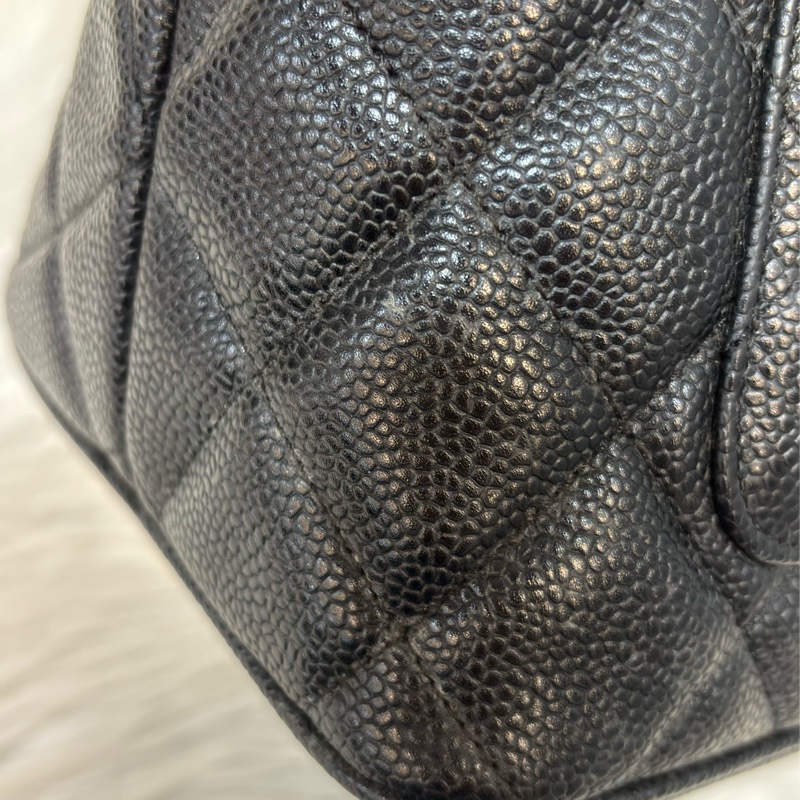 Chanel 1804 GST BOOKTOTE 黑色荔枝皮 金幣包 肩背包 手提包 托特包-13