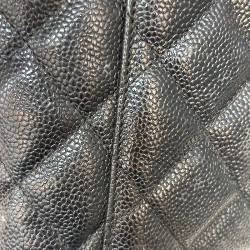 Chanel 1804 GST BOOKTOTE 黑色荔枝皮 金幣包 肩背包 手提包 托特包-14