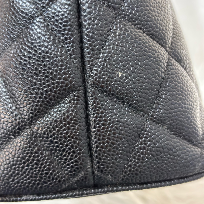 Chanel 1804 GST BOOKTOTE 黑色荔枝皮 金幣包 肩背包 手提包 托特包-17