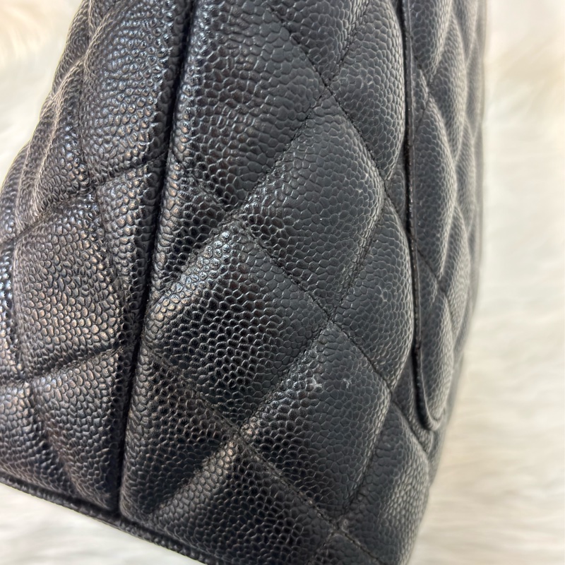 Chanel 1804 GST BOOKTOTE 黑色荔枝皮 金幣包 肩背包 手提包 托特包-18