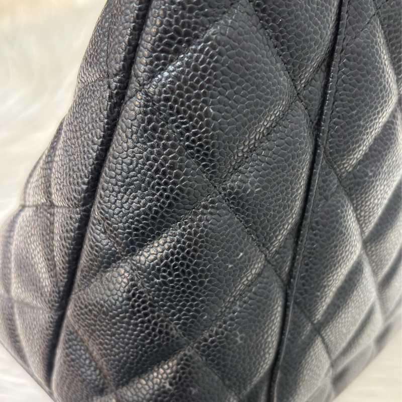 Chanel 1804 GST BOOKTOTE 黑色荔枝皮 金幣包 肩背包 手提包 托特包-19