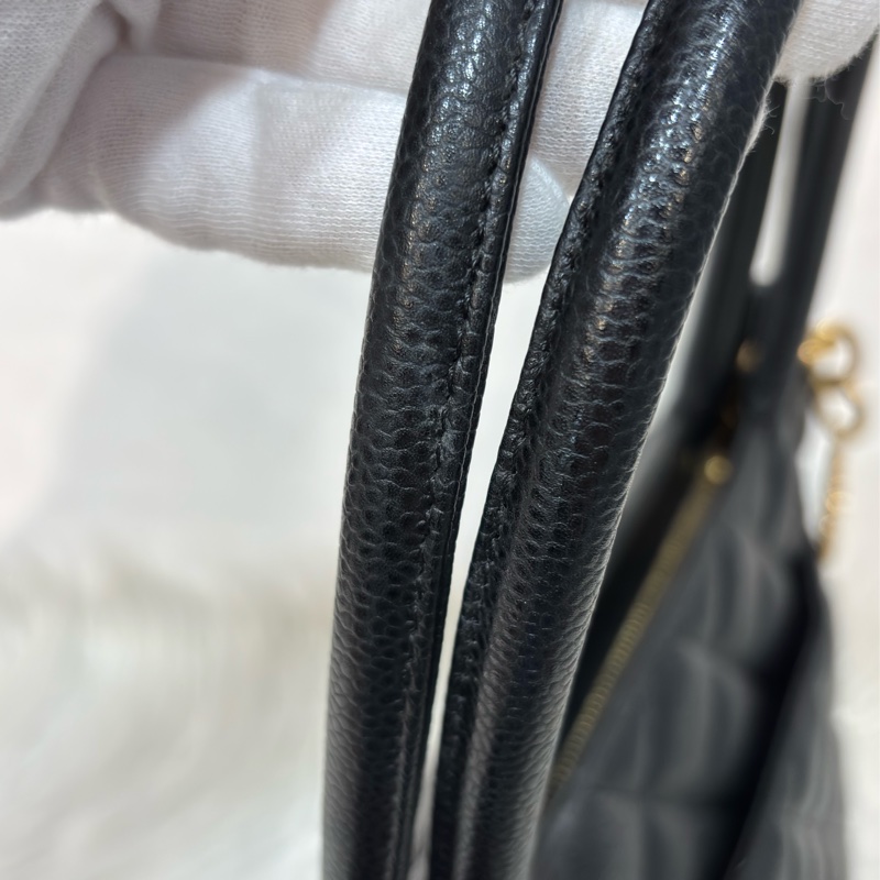 Chanel 1804 GST BOOKTOTE 黑色荔枝皮 金幣包 肩背包 手提包 托特包-20