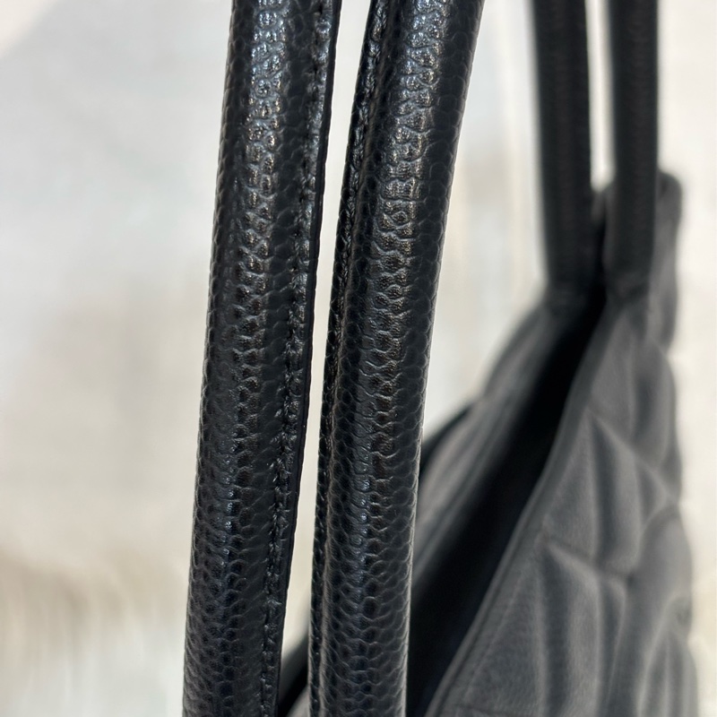 Chanel 1804 GST BOOKTOTE 黑色荔枝皮 金幣包 肩背包 手提包 托特包-22