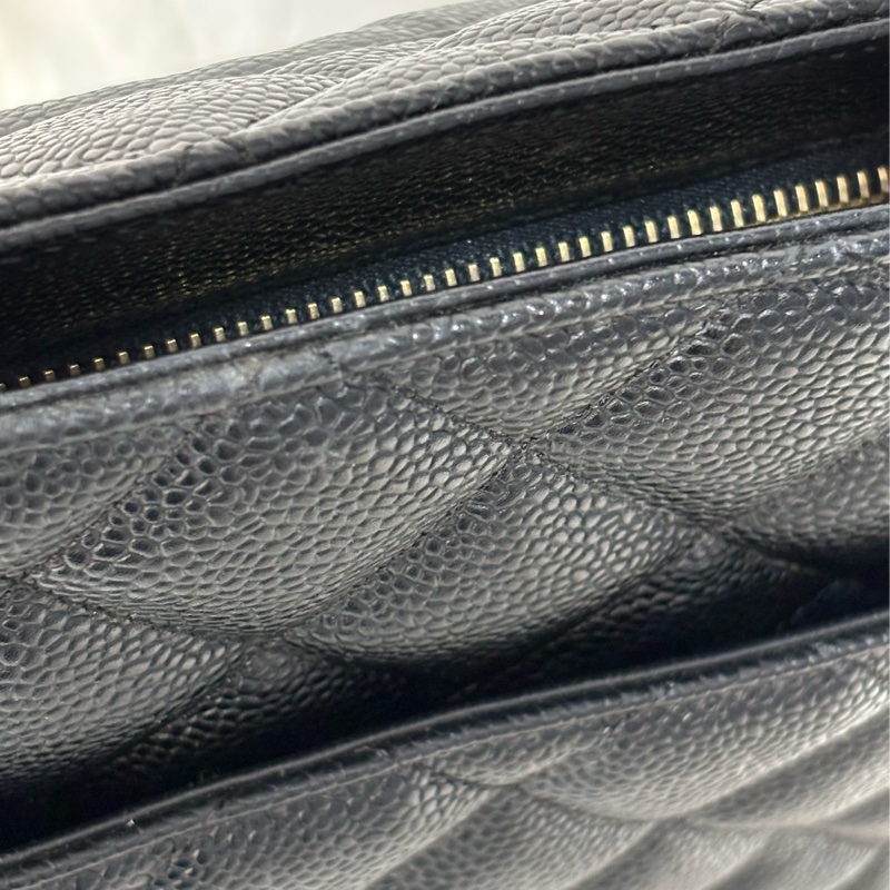 Chanel 1804 GST BOOKTOTE 黑色荔枝皮 金幣包 肩背包 手提包 托特包-27