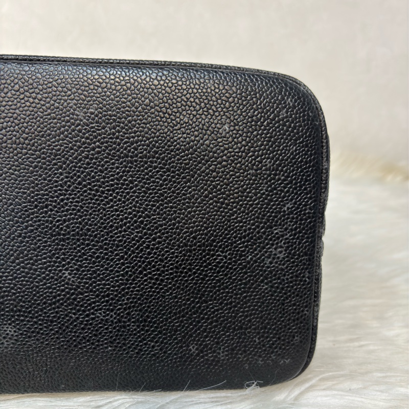 Chanel 1804 GST BOOKTOTE 黑色荔枝皮 金幣包 肩背包 手提包 托特包-35