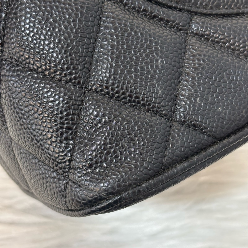 Chanel 1804 GST BOOKTOTE 黑色荔枝皮 金幣包 肩背包 手提包 托特包-36