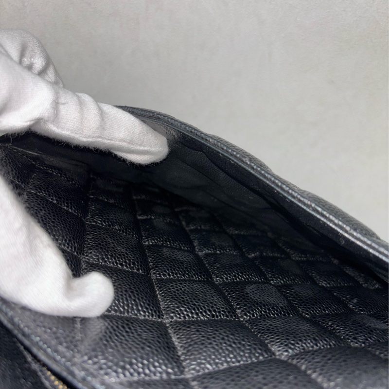 Chanel 1804 GST BOOKTOTE 黑色荔枝皮 金幣包 肩背包 手提包 托特包-44