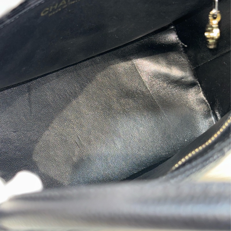 Chanel 1804 GST BOOKTOTE 黑色荔枝皮 金幣包 肩背包 手提包 托特包-52