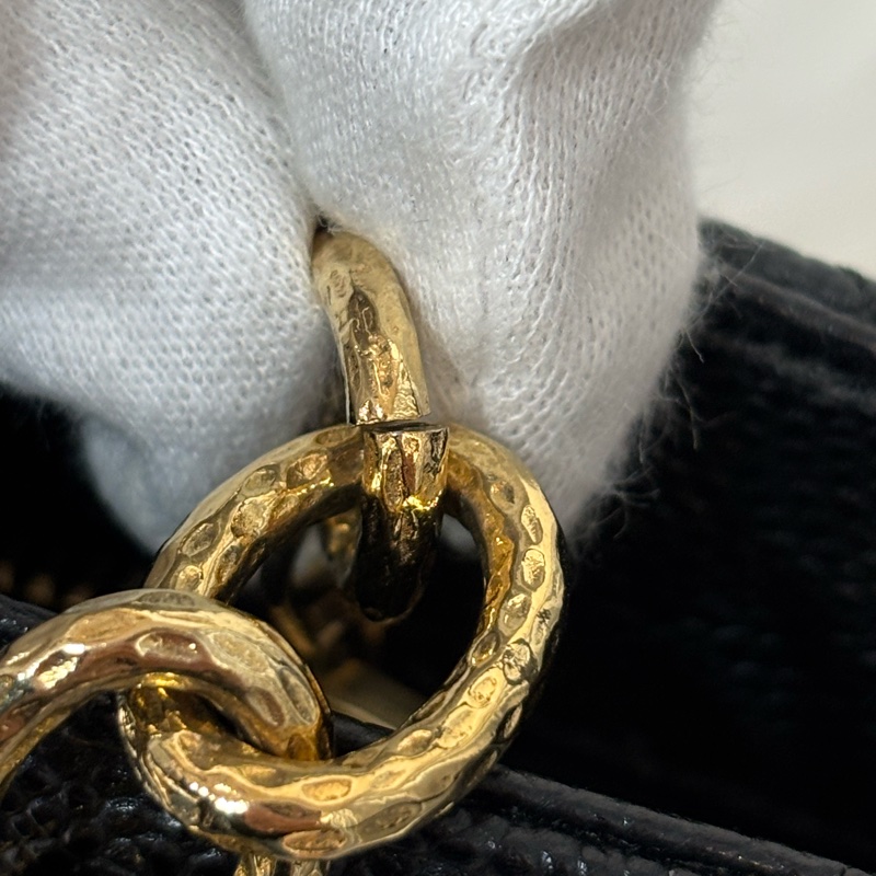 Chanel 1804 GST BOOKTOTE 黑色荔枝皮 金幣包 肩背包 手提包 托特包-55