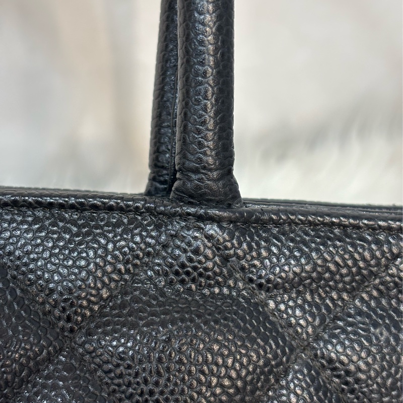 Chanel 1804 GST BOOKTOTE 黑色荔枝皮 金幣包 肩背包 手提包 托特包-56