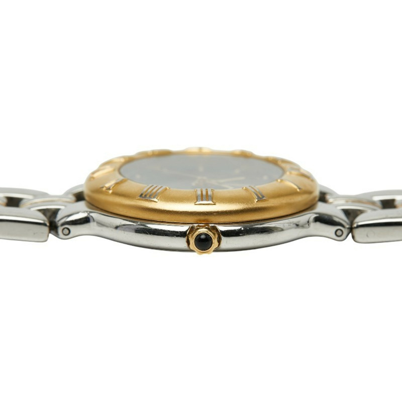 芬迪男士腕錶，920G石英機芯，海軍藍錶盤，不鏽鋼鍍層-4