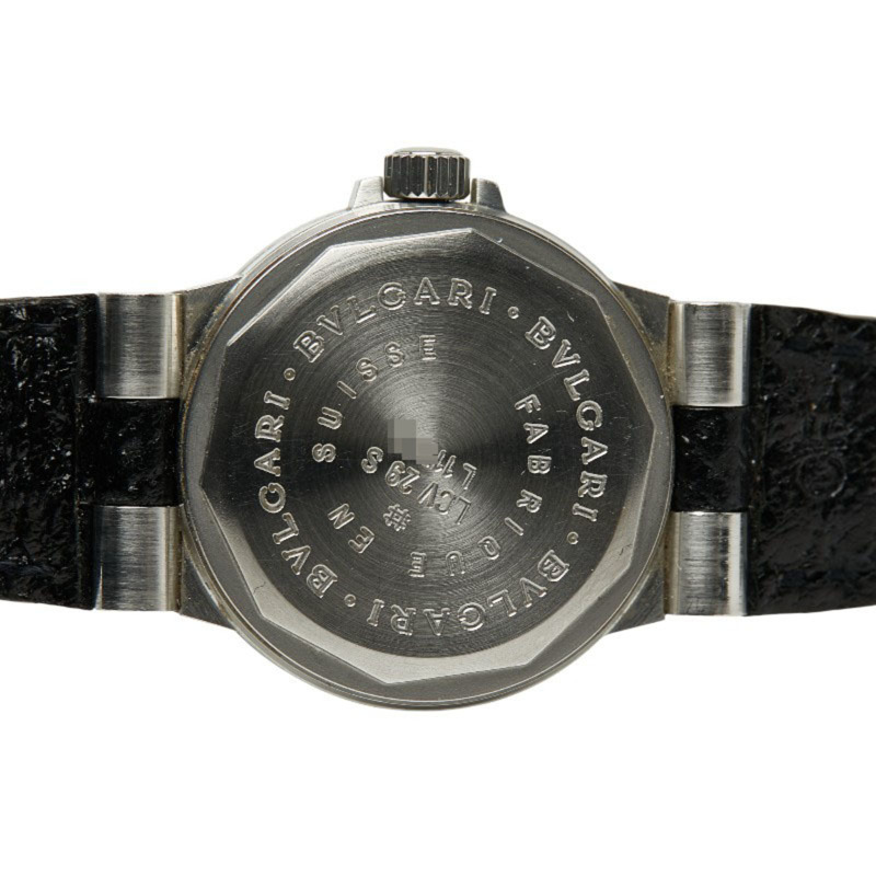 寶格麗 Diagono 運動腕錶 LCV29S 自動機械錶 黑色錶盤 不鏽鋼錶帶 女士 BVLGARI-3