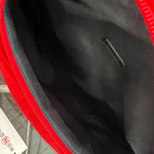 東區正精品㊣BALENCIAGA 紅色帆布貼布拉鍊胸口包斜背包肩背包腰包 RA1696-3