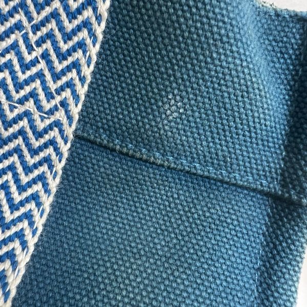 Hermès 中古藍色帆布圓桶手提袋-17