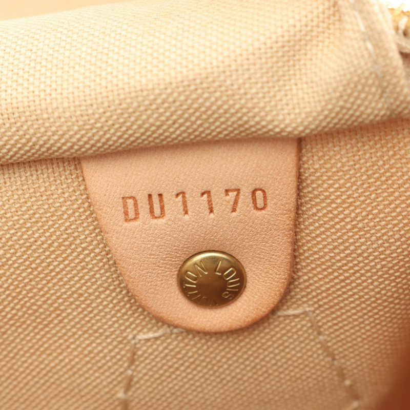 路易威登 Speedy 35 手提包 N41535 Damier Azur 帆布皮革 白色 二手 LV-4