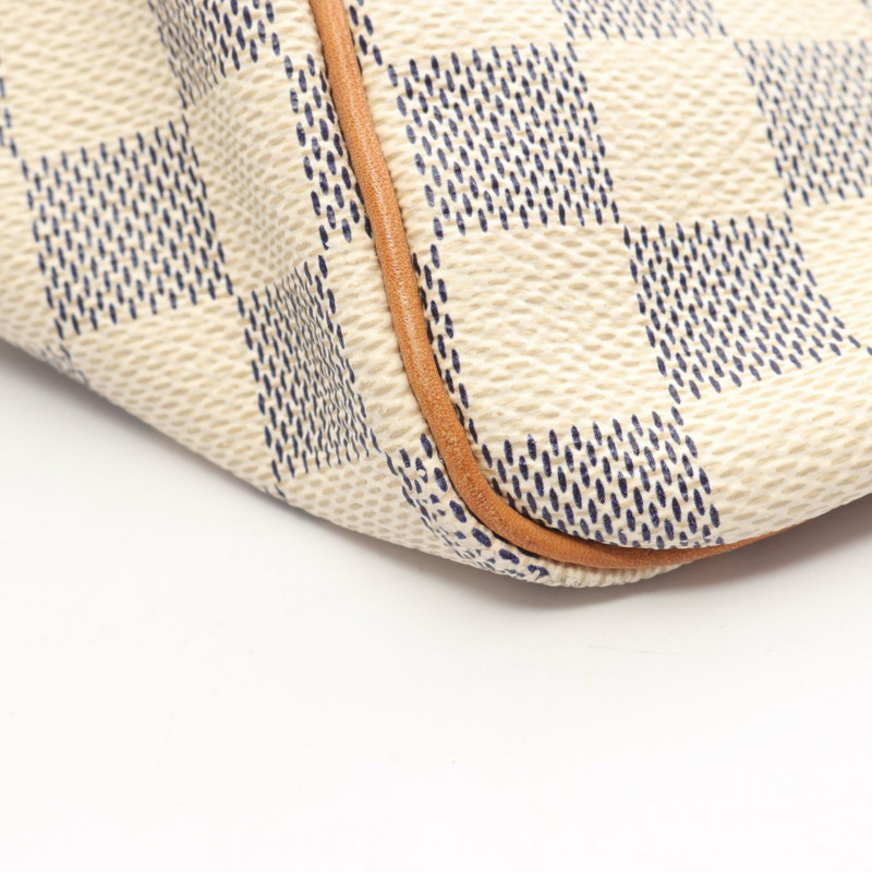 路易威登 Speedy 35 手提包 N41535 Damier Azur 帆布皮革 白色 二手 LV-5