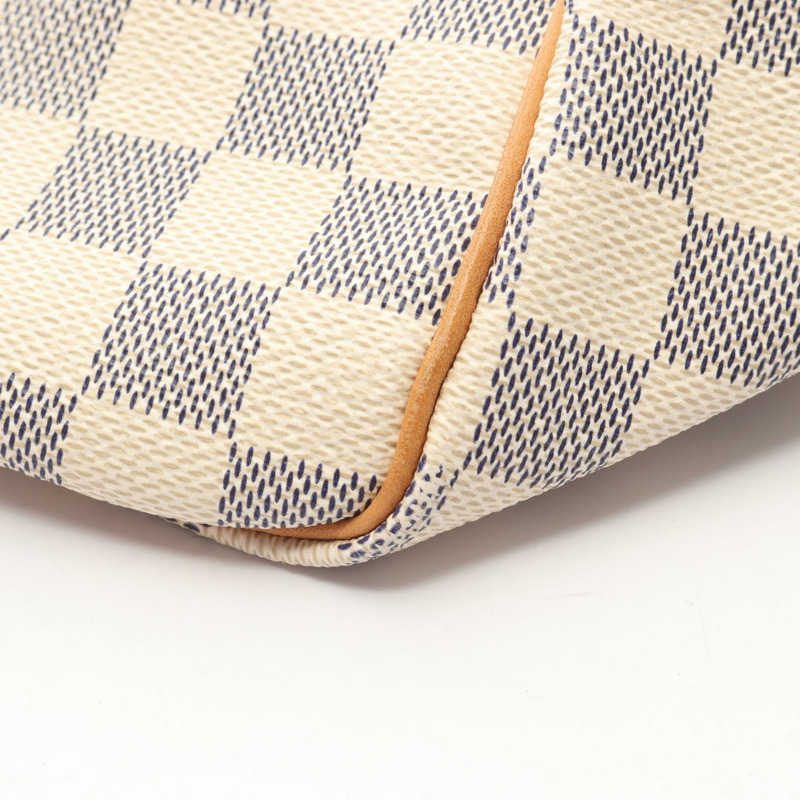 路易威登 Speedy 35 手提包 N41535 Damier Azur 帆布皮革 白色 二手 LV-6