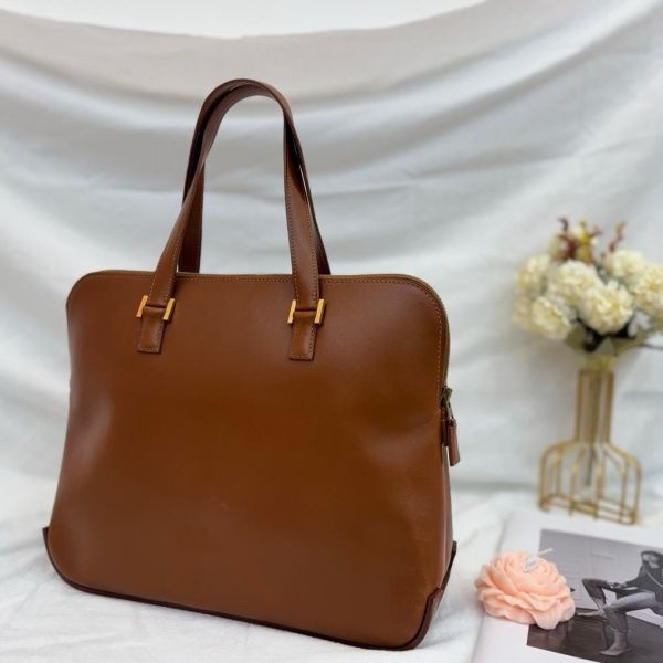 Hermès 手提通勤包 咖啡色-3