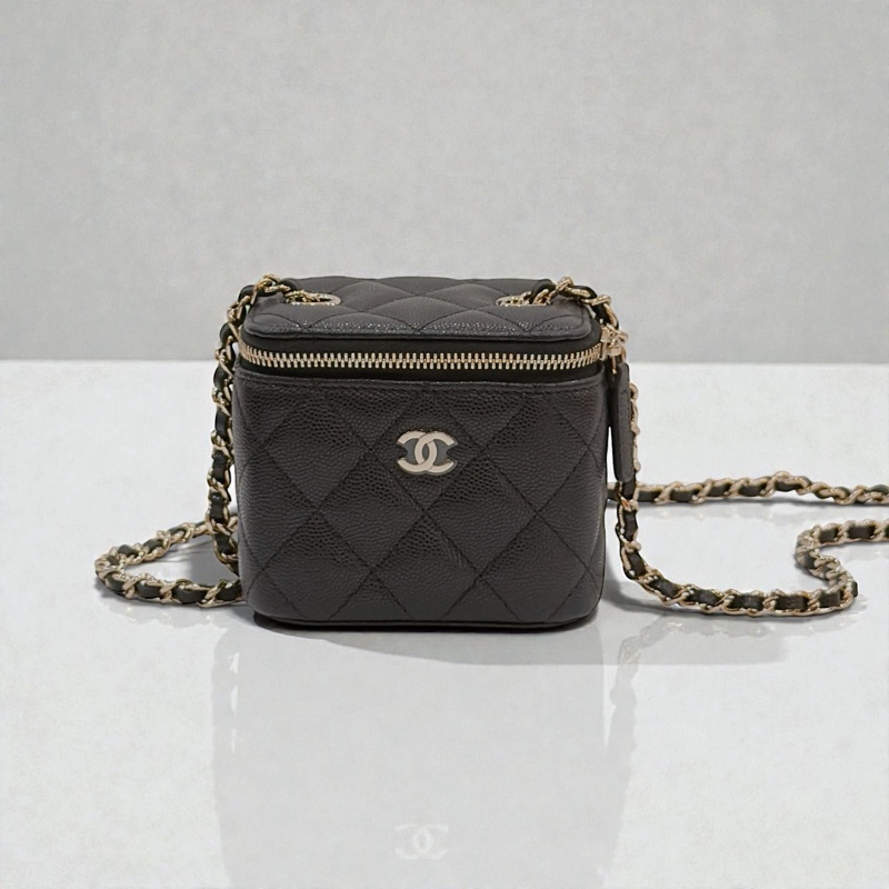 莉亞精品♡Chanel mini盒子包 黑 二手美包-0