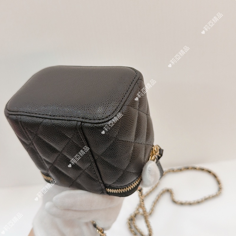 莉亞精品♡Chanel mini盒子包 黑 二手美包-11