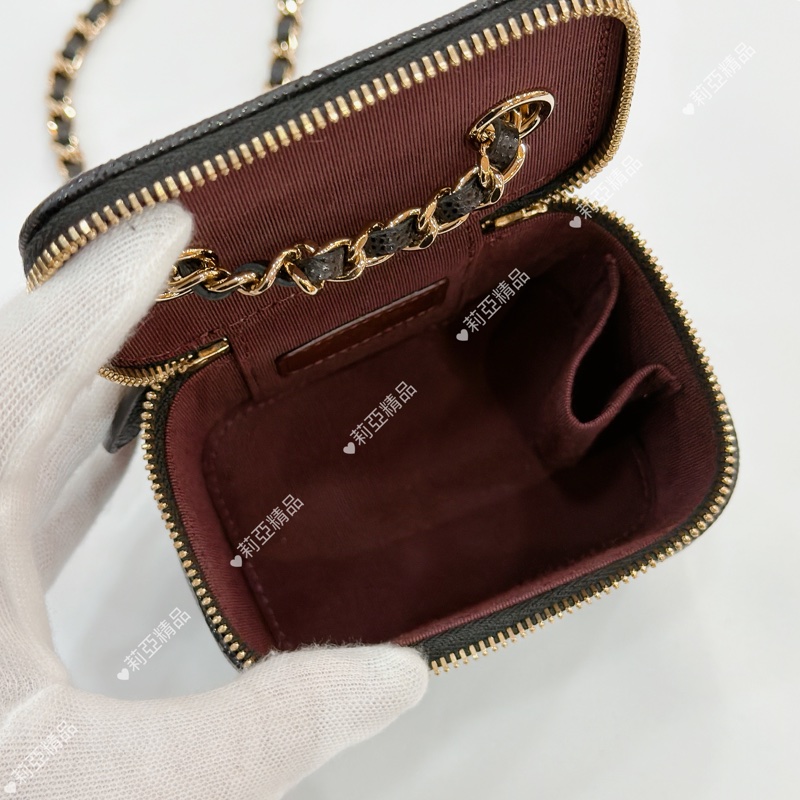 莉亞精品♡Chanel mini盒子包 黑 二手美包-12