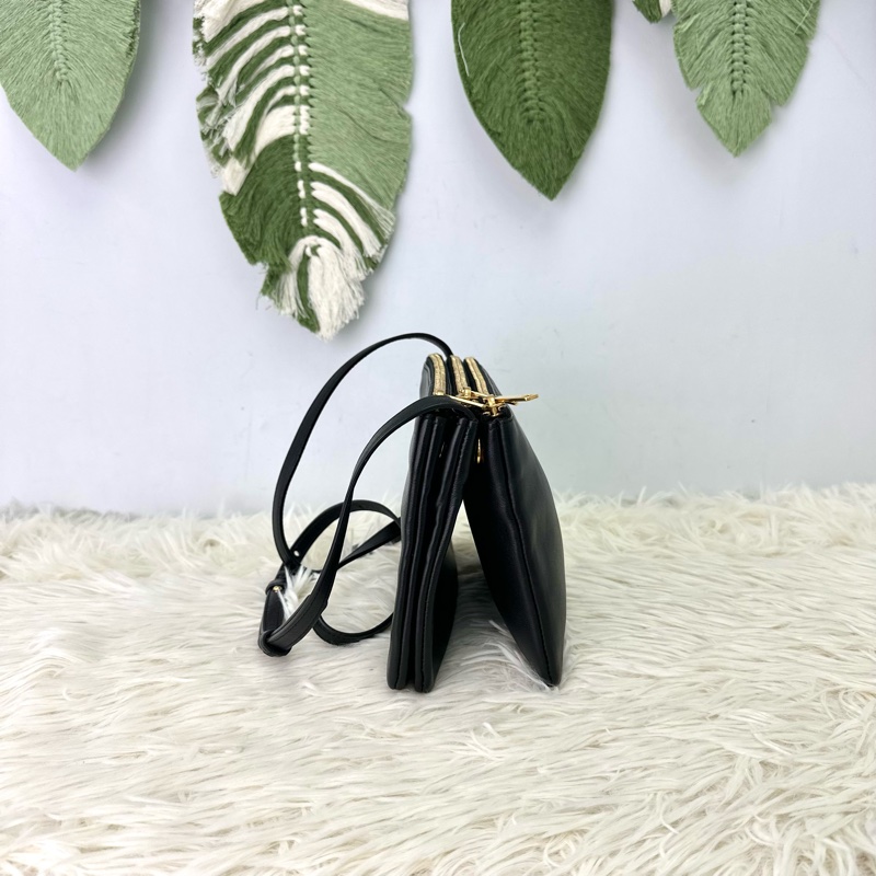 CELINE Trio 3 in 1 黑金羊皮風琴包 Small Size 斜肩包-3