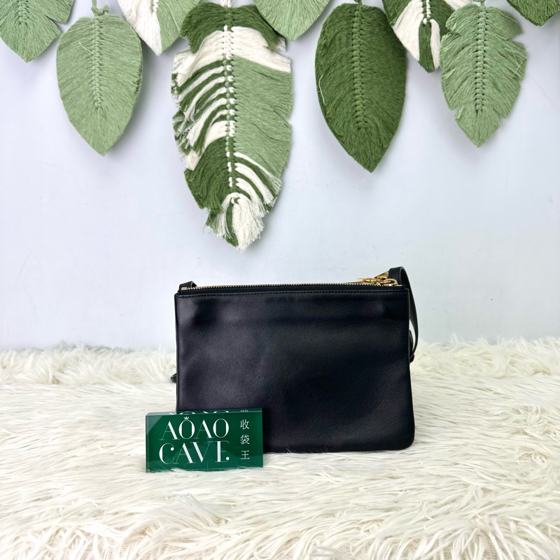 CELINE Trio 3 in 1 黑金羊皮風琴包 Small Size 斜肩包-4
